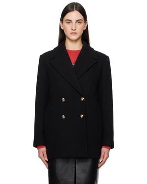 Anine Bing Glenn Peacoat - Black