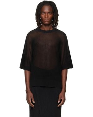 Homme Plissé Issey Miyake Washi Framework-T T-Shirt - Black