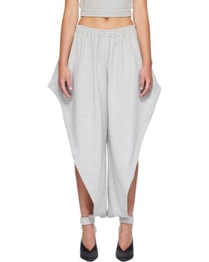 Alaïa Fleece Jersey Pointed Pants - Gray