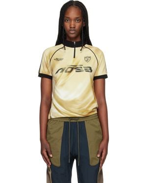 ANDERSSON BELL Printed Football Zip-Up T-Shirt - Orange