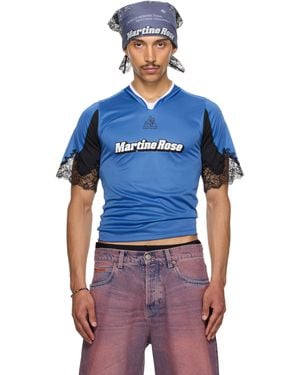 Martine Rose Ssense Exclusive Lace Trim Football Jersey Top - Blue