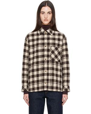 Moncler Check Wool Shirt - Black