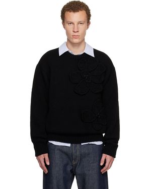 WOOYOUNGMI Flower Wool Jumper - Black