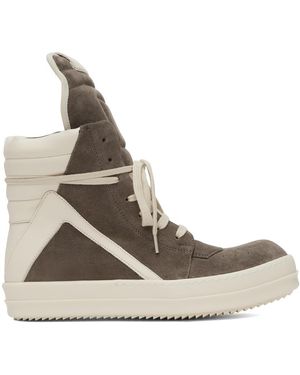 Rick Owens グレー Geobasket スニーカー - ブラウン
