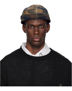 Comme des Garçons Khaki & Briefing Edition Check Cap - Black
