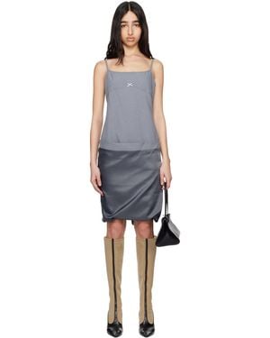 Commission Fold-Up Slip Midi Dress - Black