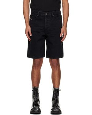 DIESEL Regular-Short Denim Shorts - Black