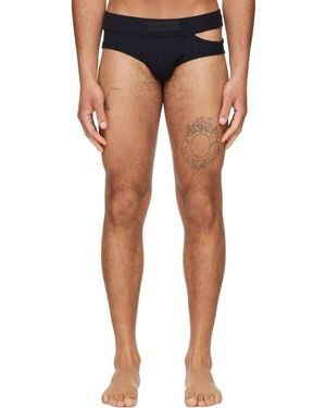 Louis-Gabriel Nouchi Asymmetrical Opening Briefs - Black