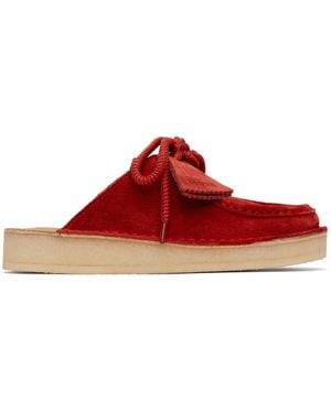 Clarks Desert Nomad Mules - Red