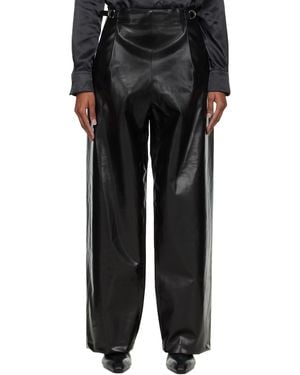 Kwaidan Editions Sailor Faux-Leather Pants - Black