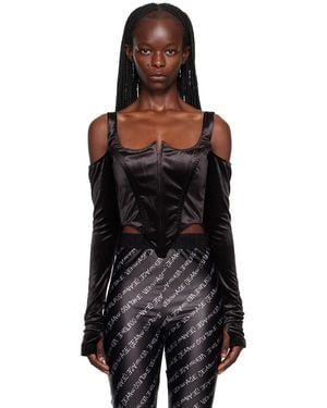 Versace Jeans Couture Black Cutout Blouse