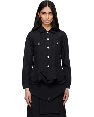 Comme des Garçons Polyester Twill Garment Dyed Jacket - Black