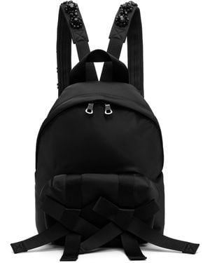 Simone Rocha Beaded Utility Bow Backpack - Black
