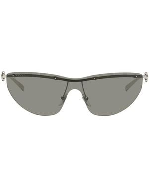 Gucci シルバー リムレス サングラス - ブラック