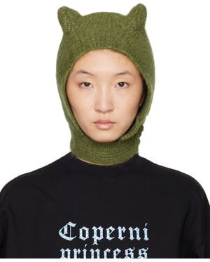 Coperni Knitted Horn Beanie - Green