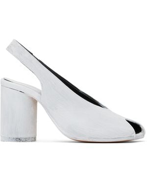 MM6 by Maison Martin Margiela ホワイト Painted Anatomic ヒールサンダル