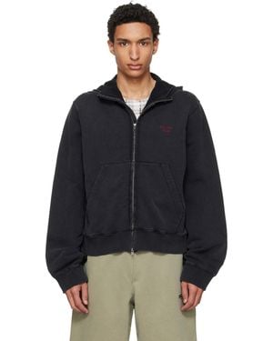 Martine Rose Hooded Zip Crew Jacket - Blue