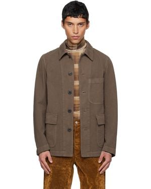 Dries Van Noten Twill Jacket - Brown