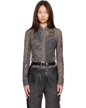 Acne Studios Lace Corset Shirt - Black