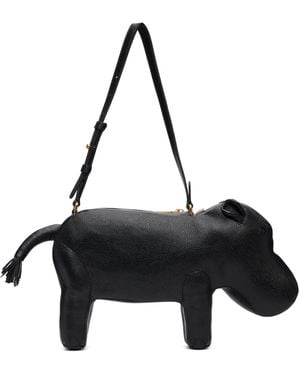 Thom Browne Pebble Grain Hippo Baguette Bag - Black