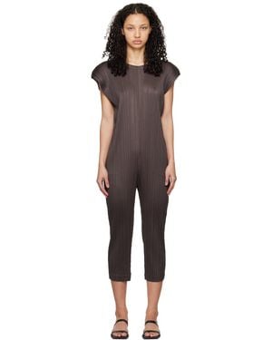 Pleats Please Issey Miyake Combinaison monthly colors january grise - Noir