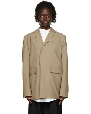 Bianca Saunders Pull Over Suit Blazer - Natural
