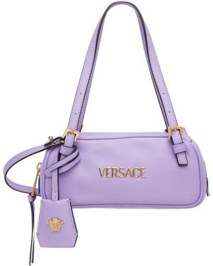 Versace Tag Bowling Mini Bag - Purple