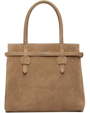 DSquared² Tan Twin Shopping Tote - Brown
