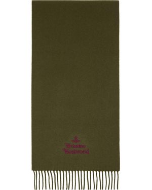 Vivienne Westwood Embroidered Scarf - Green