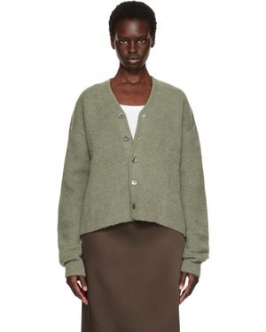Tonywack Brushed Mohair V-Neck Cardigan - Green
