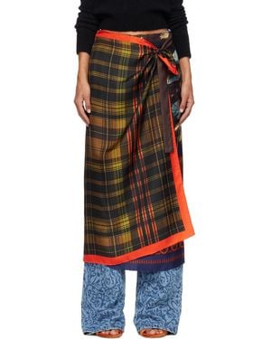 Dries Van Noten Long Wrap Scarf Midi Skirt - Black