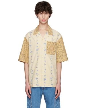 Marine Serre Upcycled Floral Shirt - Blue