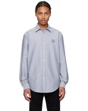 Maison Kitsuné ネイビー コントゥア フォックスヘッド Skate シャツ - パープル
