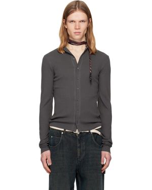 Magliano Cardigan 'Nudo' Serafino Gris - Noir