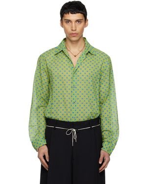 Dries Van Noten Printed Cotton Shirt - Green