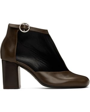 Lemaire Cut Out Ankle Boots - Black