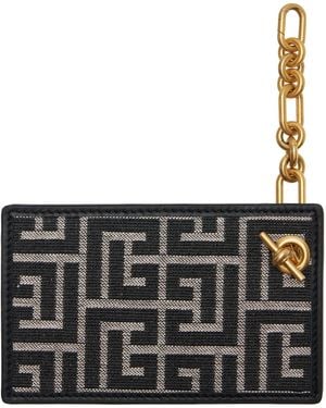 Balmain Pulse Chain Card Holder - Black