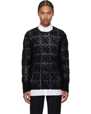 COMME DES GARÇON BLACK Comme Des Garçons Crochet Jumper - Black