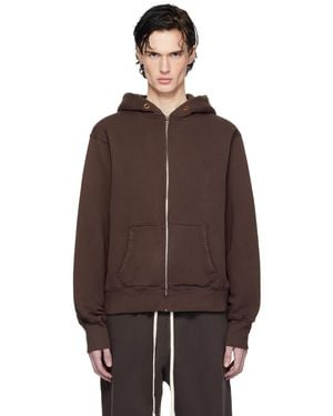 Les Tien Heavyweight Zip Hoodie - Brown