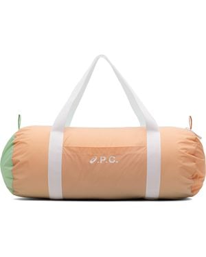 A.P.C. オレンジ＆グリーン Asicsエディション Gym ダッフルバッグ - ブラック