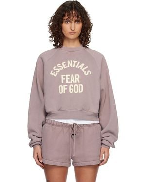 Fear Of God Campus 90's Cropped Raglan Sweatshirt - Brown