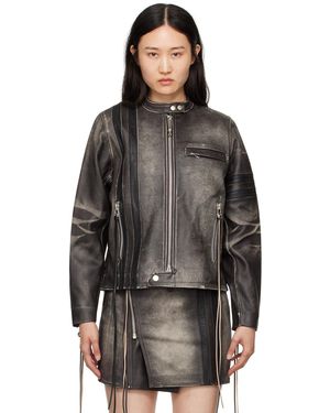 Eytys Ssense Exclusive Damon Leather Jacket - Black