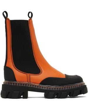 Ganni Ankle Boots - Orange