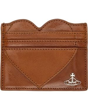 Vivienne Westwood Heart Card Holder - Brown