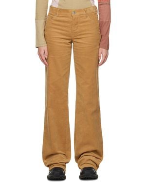 we11done Logo Casual Pants - Natural