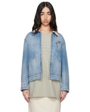 Maison Margiela ブルー コーデュロイカラー デニムジャケット