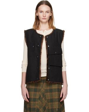 ANDERSSON BELL Collarless Pocket Vest - Black