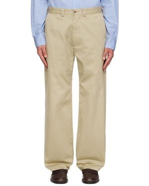 Nanamica Wide Straight Chino Trousers - Natural
