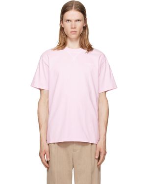 Givenchy Contour Seam Contrasted Stitch T-Shirt - Pink