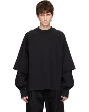 Seventh Raglan Layered Longsleeve T-Shirt - Black